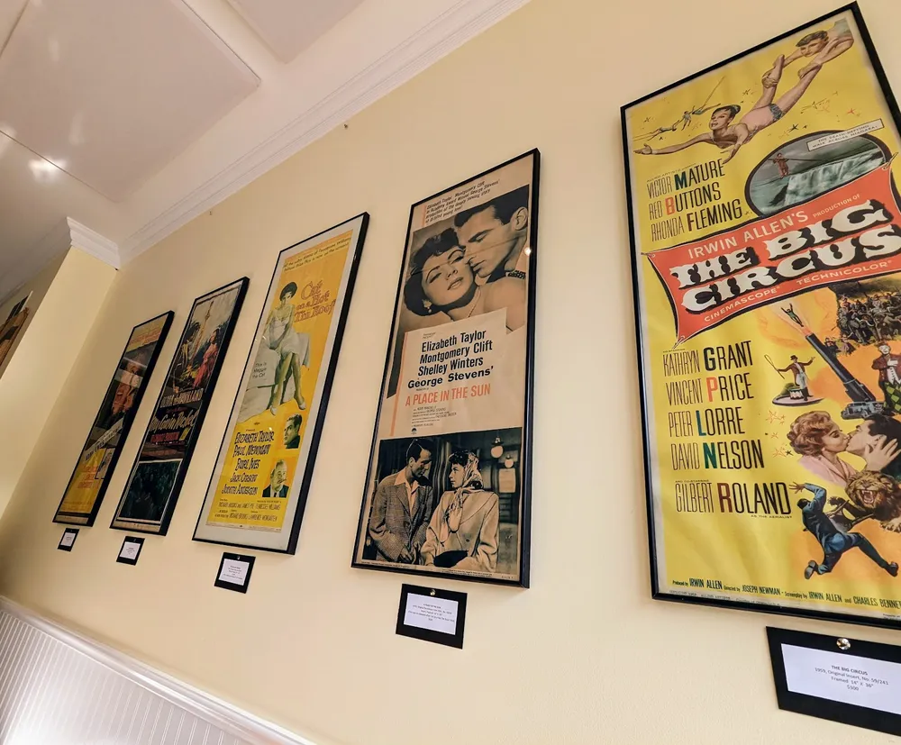 Old movie posters on the wall